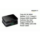 Tobo-4K-2K-HDMI-Splitter-1-x-2-1-Input-2-Output-HDMI-Amplifier-Switcher-Box-Hub-Support-4KX2K-3D-2160p-1080p-with-USB-Power-Cable-0-0